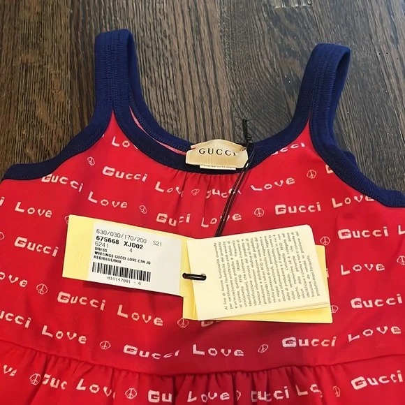 Red Gucci Dress toddler girl size 4